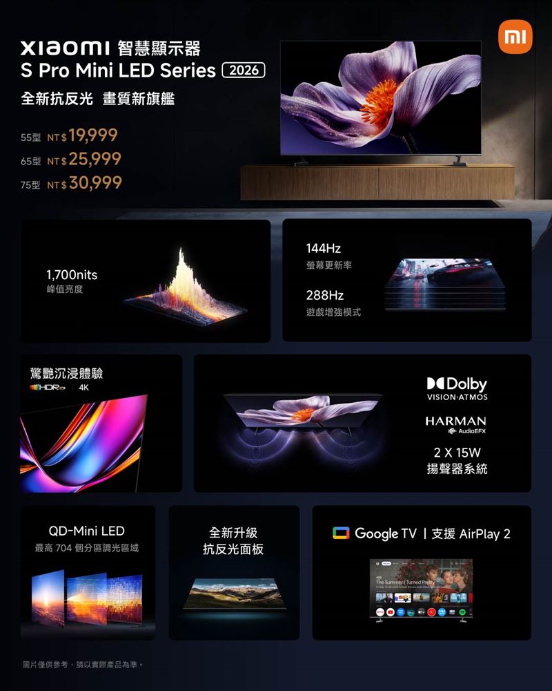 Xiaomi 智慧顯示器 S Pro Mini LED 2026 系列