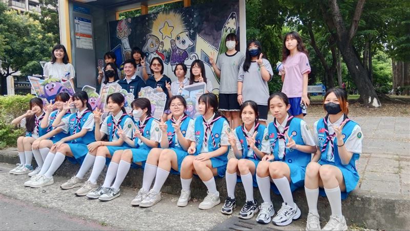 光華國中學生創意登上城市街頭。（圖／翻攝畫面）