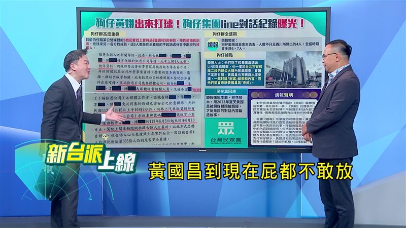 黃國昌指揮狗仔對話紀錄曝光，紀錄顯示從2022年就開始跟監政敵。（圖／翻攝新台派上線）