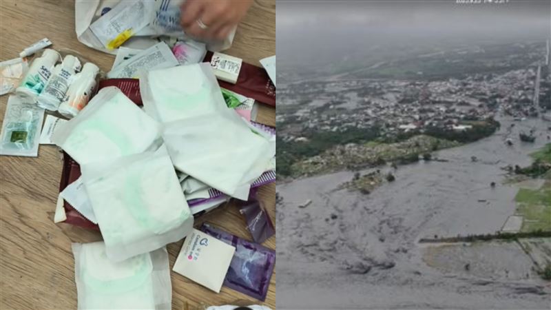 爆倉物資見散裝保險套、衛生棉　志工怒了