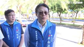 卓伯源再次衝中天要辯論，被擋在大門外。（圖／翻攝畫面）