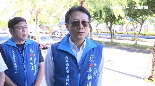 卓伯源再次衝中天要辯論，被擋在大門外。（圖／翻攝畫面）