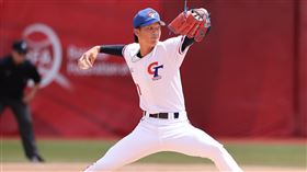 2025亞錦賽，台灣隊投手盧孟揚。（圖／中華棒協提供） 