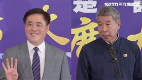 郝龍斌（左）要求宣示不參選總統，遭張亞中嗆沽名釣譽。（組合圖／翻攝畫面）