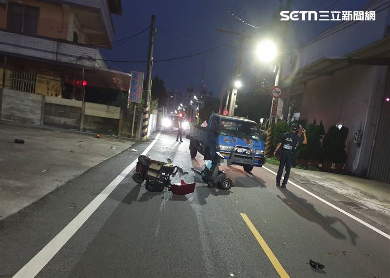 台中市潭子區昨（27）日傍晚發生一起死亡車禍。（圖／翻攝畫面）