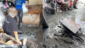 阿嬤的老公剛過世，隔天家中就被泥水覆蓋。（圖／取自threads）