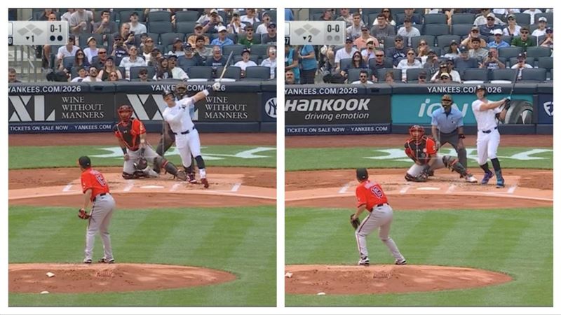 菅野智之連續2場對洋基都被賈吉（Aaron Judge）、史坦頓（Giancarlo Stanton）擊出全壘打。（圖／翻攝自MLB官網）