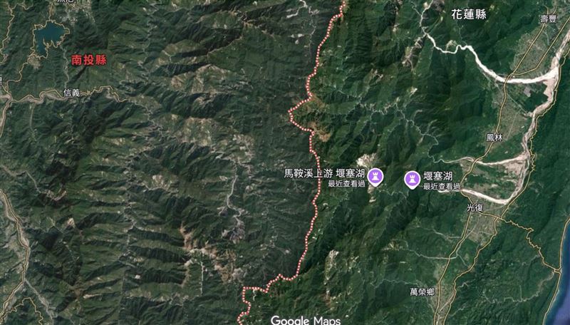 馬太鞍溪堰塞湖溢流，下游光復鄉災情慘重。（圖／郭鎧紋提供）