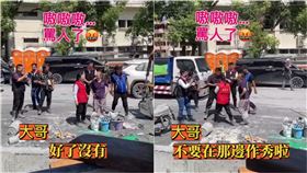 徐榛蔚勘災擋住怪手，司機怒嗆「不要作秀啦」。(圖／翻攝自Carro Tsai臉書）