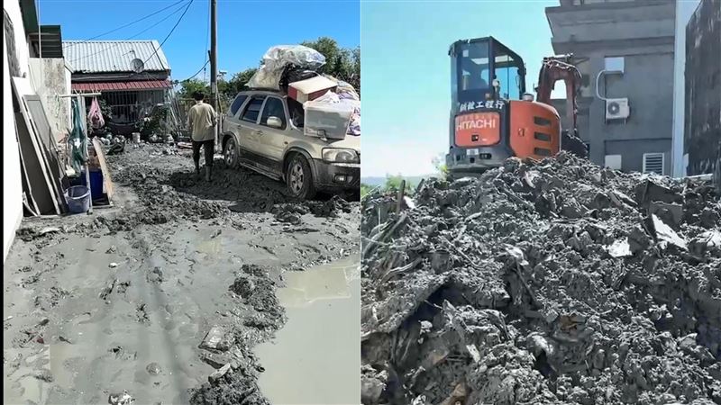 花蓮堰塞湖潰流釀災，物資大量湧入災區，甚至出現暖心夜市，卻有災民領不到便當。（圖／顏博志提供）