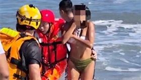 台東衝浪遇離岸流　2比基尼衝浪客體力不支險回不來。（圖／取自海巡署官網）