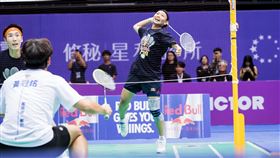 第三屆Red Bull鬥拍戴資穎久違下場進行羽球賽事，依舊維持純熟技巧。（圖／Red Bull提供）