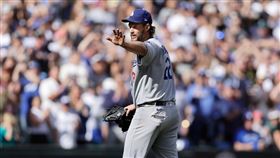 柯蕭（Clayton Kershaw）例行賽最終戰先發5.1局0失分。（圖／美聯社／達志影像）