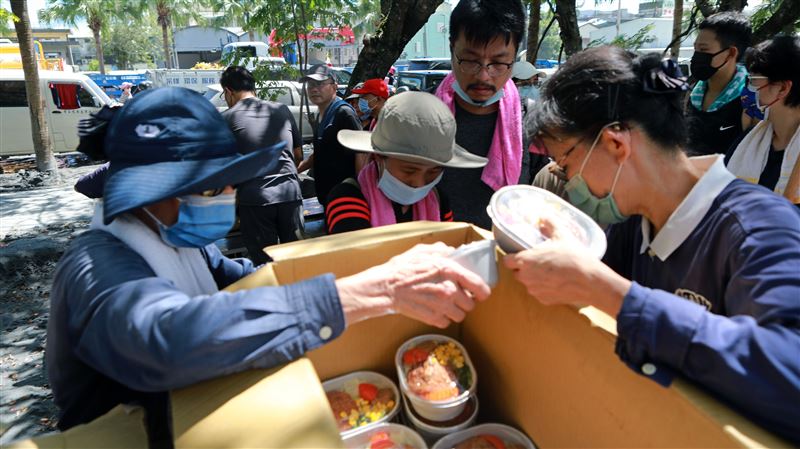 慈濟提供素食便當。（圖／慈濟基金會提供）