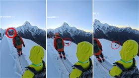 男子墜落過程全被錄下。（圖／翻攝自IG @shanghai_daily）