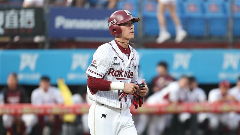 樂天桃猿外野手陳晨威跑出本季第26盜。（圖／樂天桃猿球團提供）