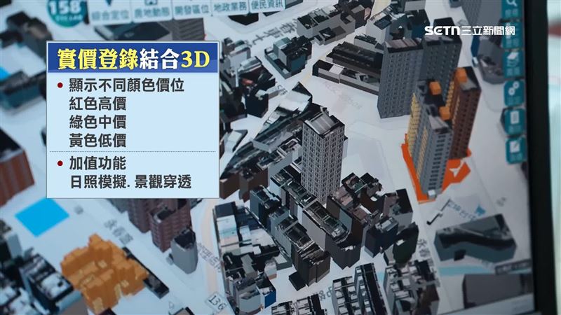 各樓層不同顏色，代表高、中、低房價價格