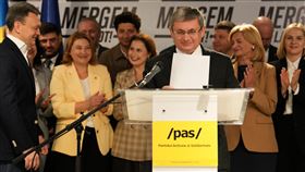 親歐的「行動與團結黨」（PAS）表示已在此次國會選舉中獲得明顯領先。（圖／美聯社／達志影像）