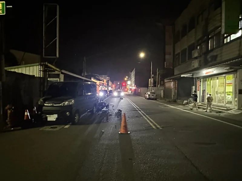 苗栗縣苑裡鎮28日發生一起死亡車禍。（圖／翻攝畫面）