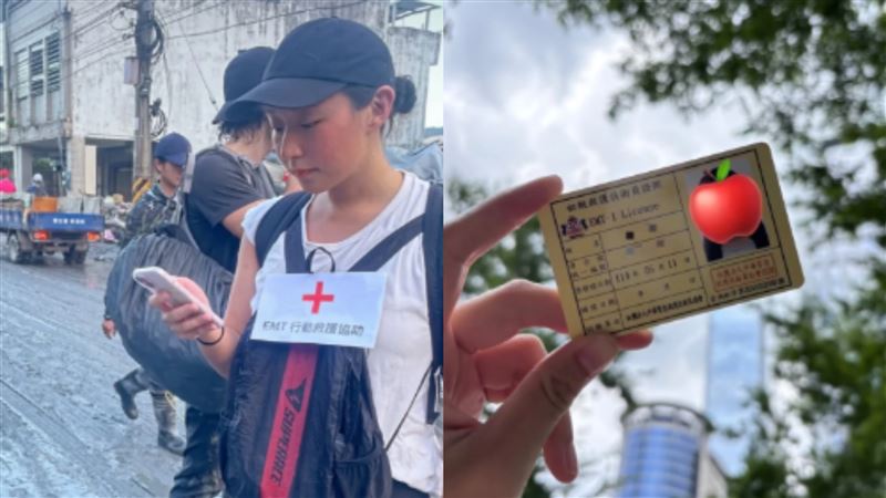 阮虔芷的女兒到花蓮幫忙救災。（圖／取自阮虔芷小紅書）
