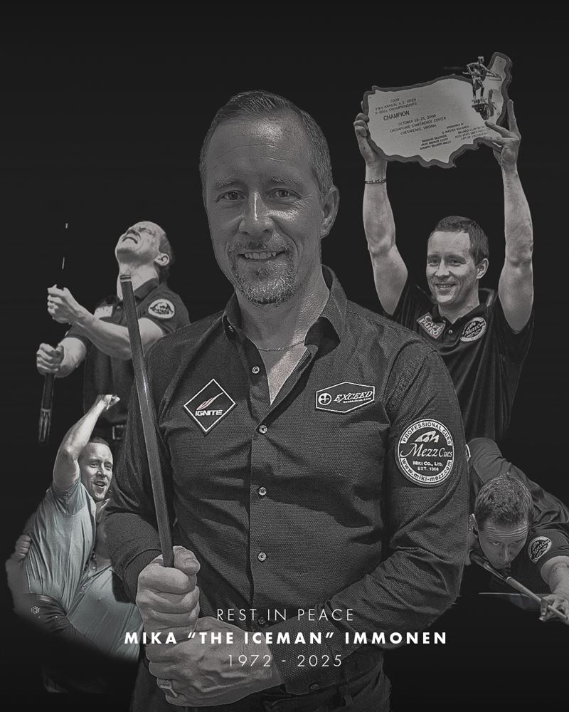 芬蘭撞球名將伊孟南（Mika Immonen）病逝，享年52歲。（圖／翻攝自Mezz Cues臉書）