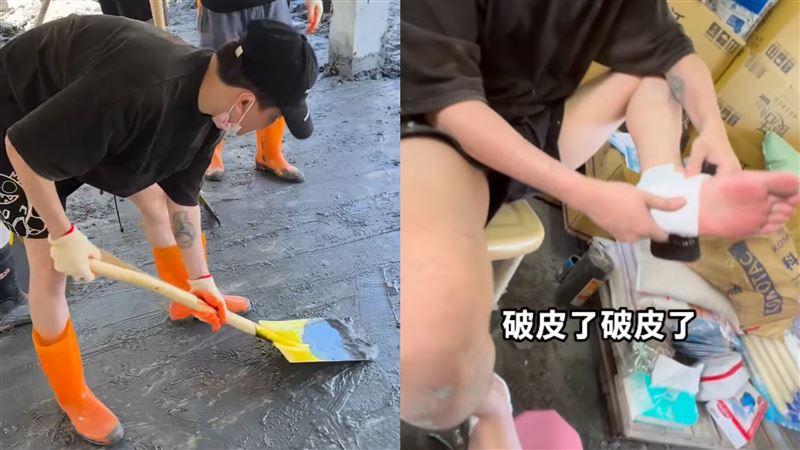 孫生救災畫面曝。（圖／翻攝自孫生IG）