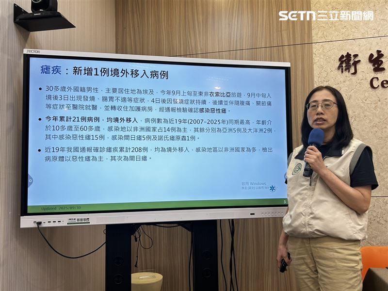 疾管署表示新增1例瘧疾境外移入病例。（圖／記者簡浩正攝影）