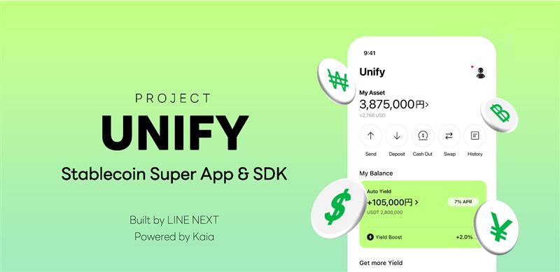 LINE NEXT與Kaia攜手推出穩定幣的Web3超級App及SDK，暫定名為Project Unify。（圖／LINE提供）