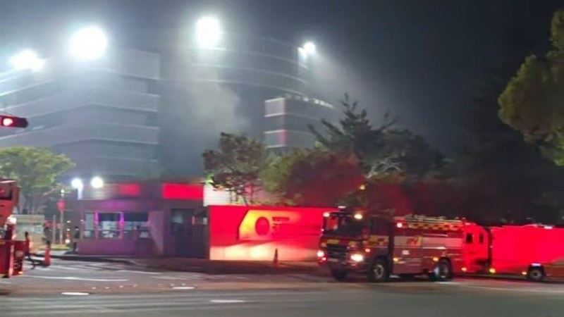 位於南韓大田的國家資訊資源服務中心，因鋰電池引發火災。（圖／翻攝自X平台 @DAWNOFEASTSEA）