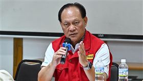 中央災害應變中心前進協調所今（30）日召開馬太鞍溪堰塞湖花蓮前進協調所交接會議。（圖／行政院提供）