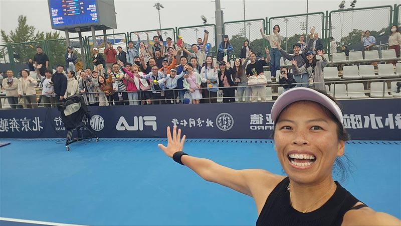 謝淑薇在中國網球公開賽女雙晉級8強。（圖／翻攝自Su-Wei Hsieh 夢遊寫真人謝淑薇臉書）