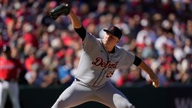 老虎先發投手史庫柏（Tarik Skubal）外卡戰守護者，7.2局飆14K。（圖／美聯社／達志影像）