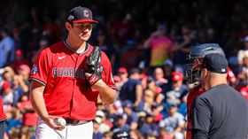 守護者先發投手威廉斯（Gavin Ｗilliams）沒有責失吞敗。（圖／美聯社／達志影像）