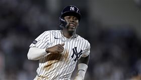 齊森姆（Jazz Chisholm Jr.）外卡G1沒有被排進先發打線。（圖／美聯社／達志影像）