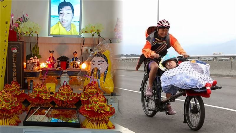 超跑媽媽透露蓋棺前，小比的嘴角仍掛著淡淡的笑意「我知道，他累了，該去一個沒有病痛的地方，好好休息」。（圖／翻攝自小比的跑旅雜記臉書）