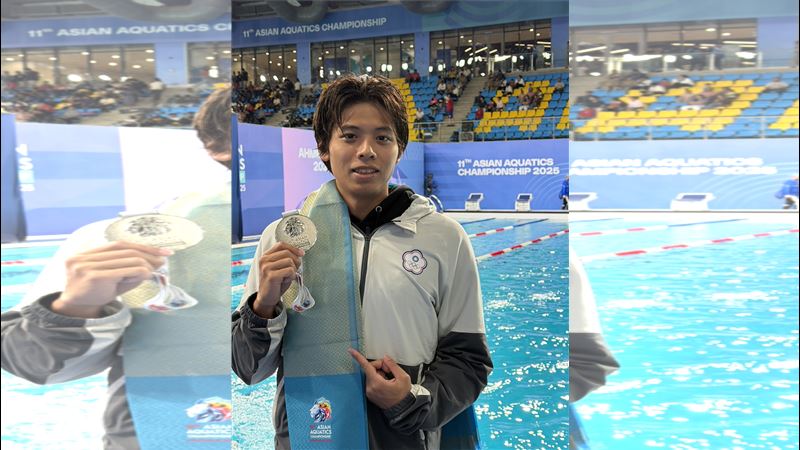 王星皓200混摘銀並達亞運標。（圖／游泳協會提供）