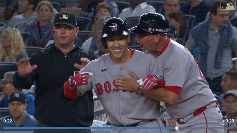 吉田正尚代打敲出逆轉比數安打（圖／翻攝自MLB官網）