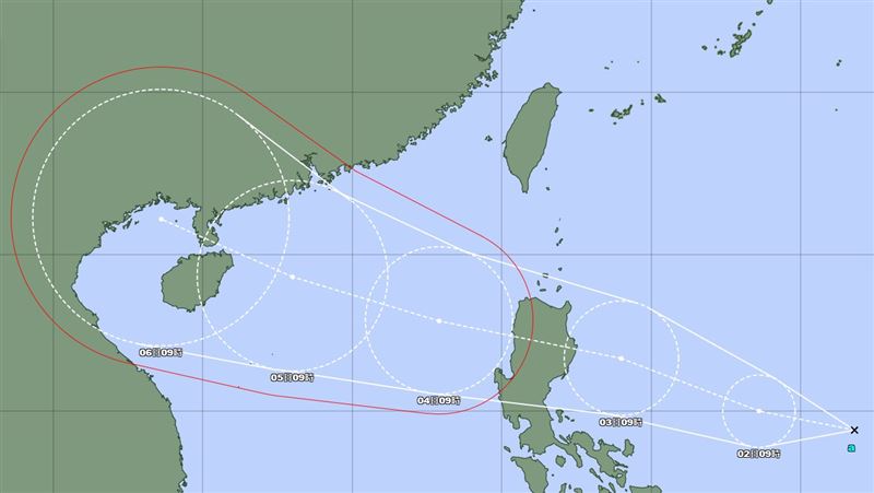 第21號颱風「麥德姆」即將形成。（圖／翻攝自「台灣颱風論壇｜天氣特急」臉書）