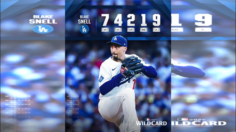 史奈爾（Blake Snell）外卡首戰先發7局飆9K。（圖／翻攝自MLB推特）