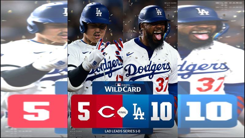 道奇外卡G1以10：5大勝紅人（圖／翻攝自MLB X）