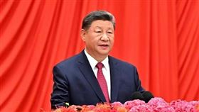 習近平在「慶祝中華人民共和國成立76周年」的招待會上發表演（圖／翻攝自X平台 @Echinanews）