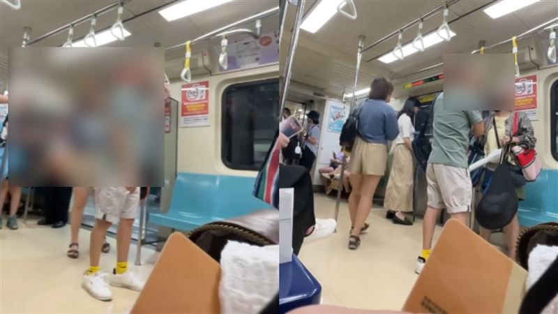 北捷優先席衝突事件當下，旁邊其實還有其他座位。（圖／取自Threads）