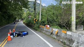 台8線,自撞,車禍,死亡,騎士,東勢,台中（圖／翻攝畫面）