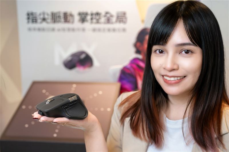 搭載「Actions Ring 自訂動作環」，MX Master 4有效簡化流程，減少63%的重複性滑鼠移動。（圖／品牌業者提供）