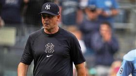 布恩（Aaron Boone）G2賽前談洋基G1輸球原因。（圖／美聯社／達志影像）