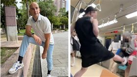 吳鳳談北捷婦人逼讓位遭踹飛事件，曝光外國人反應。（合成圖／翻攝自吳鳳臉書、Threads）