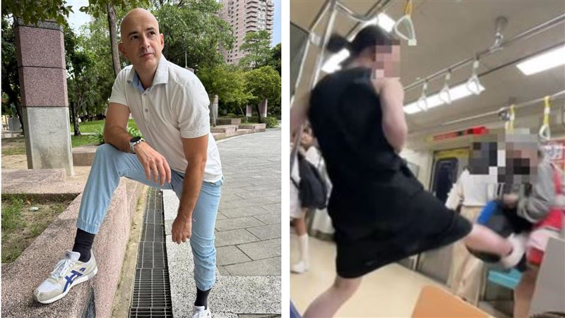 吳鳳談北捷婦人逼讓位遭踹飛事件，曝光外國人反應。（合成圖／翻攝自吳鳳臉書、Threads）