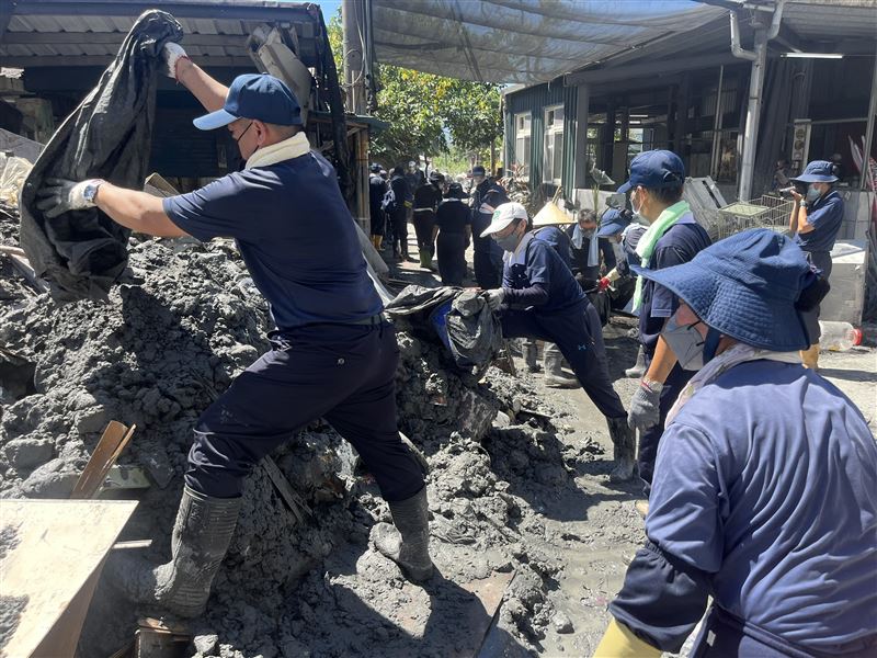 慈濟：在花蓮光復災區相關的援助腳步不停歇。（圖／慈濟基金會提供）
