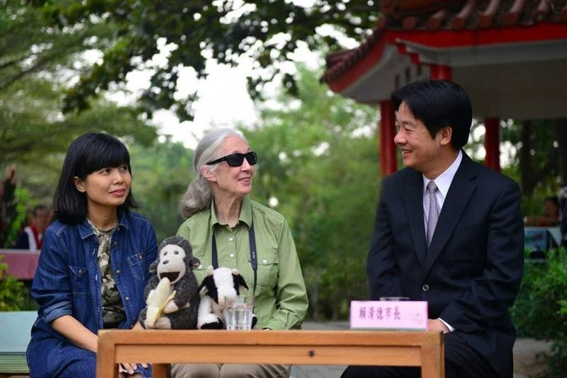 珍古德辭世，享耆壽91歲，總統賴清德發文哀悼，並追憶他擔任台南市長時與珍古德漫步在二仁溪畔的往事。（圖／翻攝自賴清德臉書）