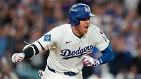 大谷翔平外卡G2敲安開啟4分大局。（圖／美聯社／達志影像）